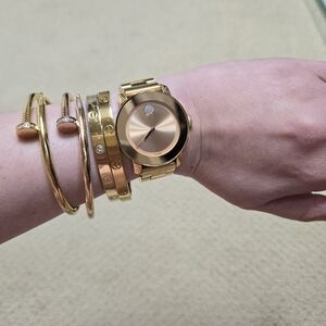 Movado bold rose gold women's watch